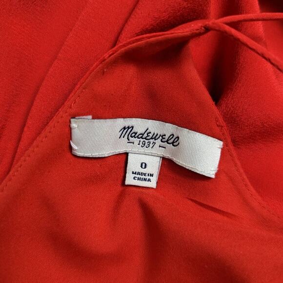 Madewell Silk Starview Cami Mini Dress Red Size 0 - Picture 5 of 14